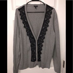 Grey Torrid Buttoned Cardigan Size 3